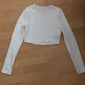 White croped long sleeve